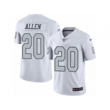 Youth Nike Oakland Raiders #20 Nate Allen Limited White Rush NFL Jersey