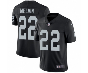 Youth Nike Oakland Raiders #22 Rashaan Melvin Black Team Color Vapor Untouchable Elite Player NFL Jersey