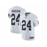 Youth Nike Oakland Raiders #24 Charles Woodson Vapor Untouchable Limited White NFL Jersey