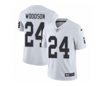 Youth Nike Oakland Raiders #24 Charles Woodson Vapor Untouchable Limited White NFL Jersey