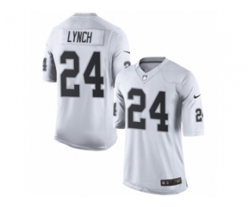 Youth Nike Oakland Raiders #24 Marshawn Lynch Limited White NFL Jersey