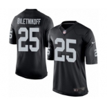 Youth Nike Oakland Raiders #25 Fred Biletnikoff Black Team Color NFL Jersey