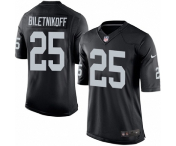 Youth Nike Oakland Raiders #25 Fred Biletnikoff Black Team Color NFL Jersey