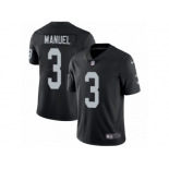 Youth Nike Oakland Raiders #3 E. J. Manuel Vapor Untouchable Limited Black Team Color NFL Jersey