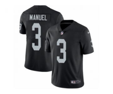 Youth Nike Oakland Raiders #3 E. J. Manuel Vapor Untouchable Limited Black Team Color NFL Jersey