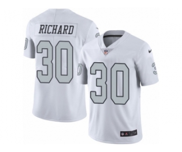 Youth Nike Oakland Raiders #30 Jalen Richard Limited White Rush NFL Jersey