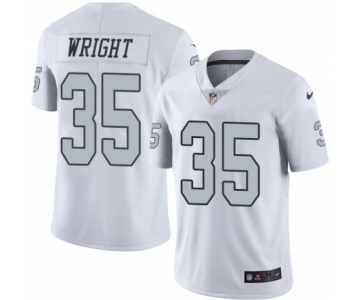 Youth Nike Oakland Raiders #35 Shareece Wright Limited White Rush Vapor Untouchable NFL Jersey