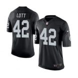 Youth Nike Oakland Raiders #42 Ronnie Lott Black Team Color NFL Jersey