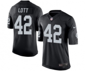 Youth Nike Oakland Raiders #42 Ronnie Lott Black Team Color NFL Jersey