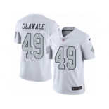 Youth Nike Oakland Raiders #49 Jamize Olawale Limited White Rush NFL Jersey