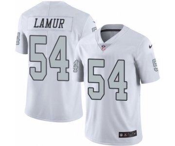 Youth Nike Oakland Raiders #54 Emmanuel Lamur Limited White Rush Vapor Untouchable NFL Jersey