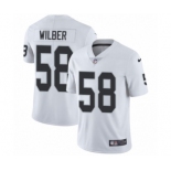 Youth Nike Oakland Raiders #58 Kyle Wilber White Vapor Untouchable Limited Player NFL Jersey