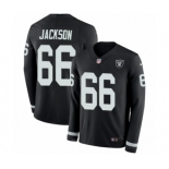 Youth Nike Oakland Raiders #66 Gabe Jackson Limited Black Therma Long Sleeve NFL Jersey