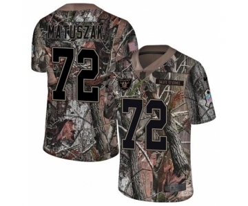 Youth Nike Oakland Raiders #72 John Matuszak Limited Camo Rush Realtree NFL Jersey