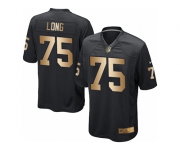 Youth Nike Oakland Raiders #75 Howie Long Elite Black Gold Team Color NFL Jersey