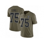 Youth Nike Oakland Raiders #75 Howie Long Limited Olive 2017 Salute to Service NFL Jersey