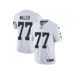 Youth Nike Oakland Raiders #77 Kolton Miller White Stitched NFL Vapor Untouchable Limited Jersey