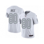 Youth Nike Oakland Raiders #80 Jerry Rice Limited White Rush NFL Jersey