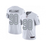 Youth Nike Oakland Raiders #90 Dan Williams Limited White Rush NFL Jersey