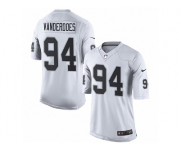 Youth Nike Oakland Raiders #94 Eddie Vanderdoes Limited White NFL Jersey