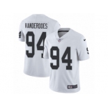 Youth Nike Oakland Raiders #94 Eddie Vanderdoes Vapor Untouchable Limited White NFL Jersey