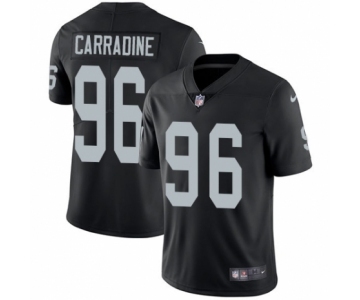 Youth Nike Oakland Raiders #96 Cornellius Carradine Black Team Color Vapor Untouchable Elite Player NFL Jersey