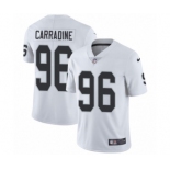 Youth Nike Oakland Raiders #96 Cornellius Carradine White Vapor Untouchable Limited Player NFL Jersey