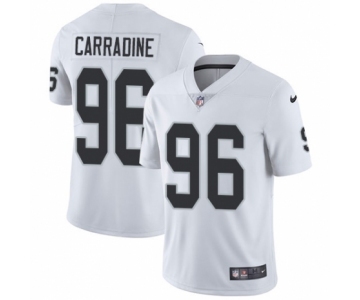 Youth Nike Oakland Raiders #96 Cornellius Carradine White Vapor Untouchable Limited Player NFL Jersey