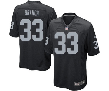 Youth Nike Oakland Raiders#33 Tyvon Branch Black Team Color NFL Jersey