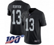 Youth Oakland Raiders #13 Hunter Renfrow Black Team Color Vapor Untouchable Limited Player 100th Season Football Jersey