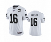 Youth Oakland Raiders #16 Tyrell Williams White 60th Anniversary Vapor Untouchable Limited Player 100th Season Football Jersey