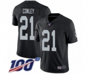 Youth Oakland Raiders #21 Gareon Conley Black Team Color Vapor Untouchable Limited Player 100th Season Football Jersey