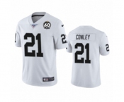 Youth Oakland Raiders #21 Gareon Conley White 60th Anniversary Vapor Untouchable Limited Player 100th Season Football Jersey