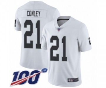 Youth Oakland Raiders #21 Gareon Conley White Vapor Untouchable Limited Player 100th Season Football Jersey