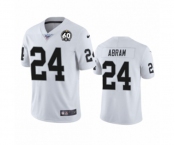 Youth Oakland Raiders #24 Johnathan Abram White 60th Anniversary Vapor Untouchable Limited Player 100th Season Football Jersey