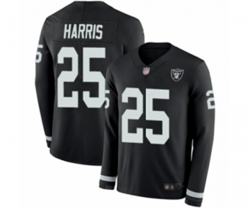 Youth Oakland Raiders #25 Erik Harris Limited Black Therma Long Sleeve Football Jersey