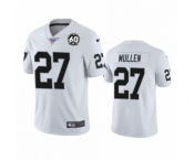 Youth Oakland Raiders #27 Trayvon Mullen White 60th Anniversary Vapor Untouchable Limited Player 100th Season Football Jersey