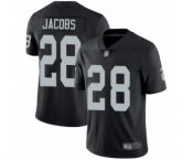 Youth Oakland Raiders #28 Josh Jacobs Black Team Color Vapor Untouchable Elite Player Football Jersey