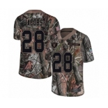 Youth Oakland Raiders #28 Josh Jacobs Limited Camo Rush Realtree Football Jersey