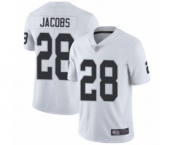 Youth Oakland Raiders #28 Josh Jacobs White Vapor Untouchable Limited Player Football Jersey