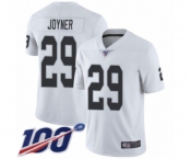 Youth Oakland Raiders #29 Lamarcus Joyner White Vapor Untouchable Limited Player 100th Season Football Jersey