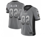 Youth Oakland Raiders #32 Marcus Allen Limited Gray Rush Drift Fashion Football Jersey