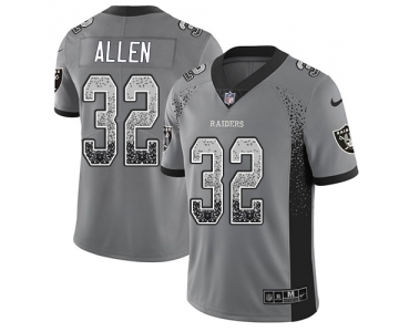 Youth Oakland Raiders #32 Marcus Allen Limited Gray Rush Drift Fashion Football Jersey