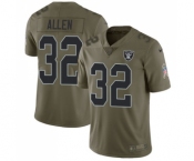 Youth Oakland Raiders #32 Marcus Allen Limited Olive 2017 Salute to Service Football Jersey