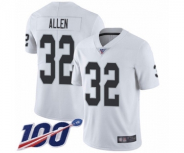 Youth Oakland Raiders #32 Marcus Allen White Vapor Untouchable Limited Player 100th Season Football Jersey