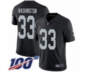 Youth Oakland Raiders #33 DeAndre Washington Black Team Color Vapor Untouchable Limited Player 100th Season Football Jersey