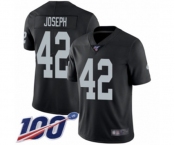 Youth Oakland Raiders #42 Karl Joseph Black Team Color Vapor Untouchable Limited Player 100th Season Football Jersey