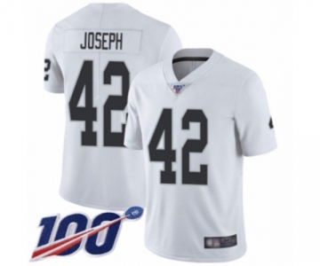 Youth Oakland Raiders #42 Karl Joseph White Vapor Untouchable Limited Player 100th Season Football Jersey