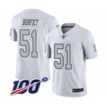 Youth Oakland Raiders #51 Vontaze Burfict Limited White Rush Vapor Untouchable 100th Season Football Jersey