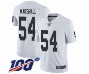 Youth Oakland Raiders #54 Brandon Marshall White Vapor Untouchable Limited Player 100th Season Football Jersey